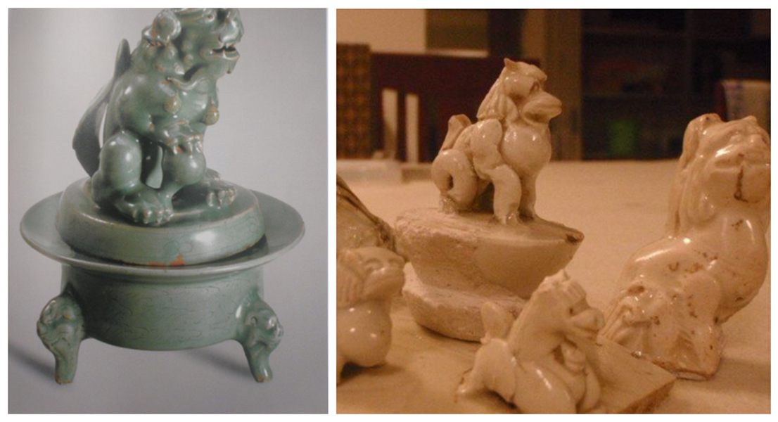 無論是器型，還是題材，定窯和高麗青瓷都能找到基本相同的器物